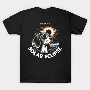 Beagle Eclipse Expedition: Stylish Tee Featuring Curious Beagle Companions T-Shirt